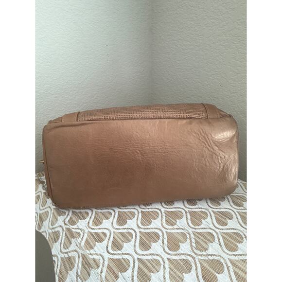 Marnie Bug Bag Golden Bronze Textured Leather Shoulder Bag with Gold Hardware - Picture 6 of 10